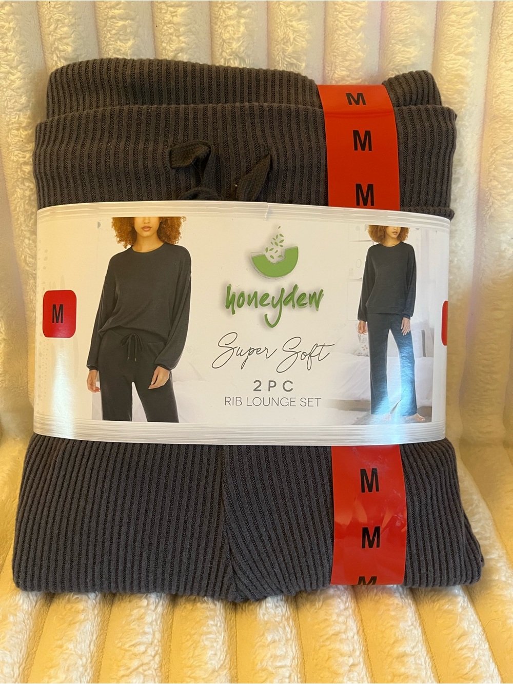 Honeydew Super Soft 2PC Rib Lounge Set - Charcoal Gray